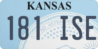 KS license plate 181ISE