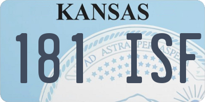 KS license plate 181ISF