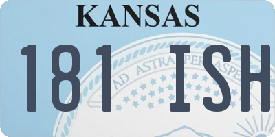 KS license plate 181ISH