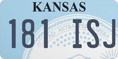 KS license plate 181ISJ