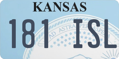 KS license plate 181ISL
