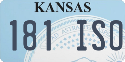KS license plate 181ISO