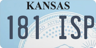 KS license plate 181ISP