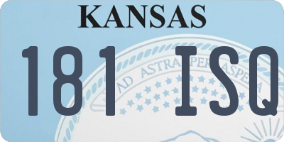 KS license plate 181ISQ