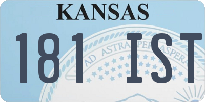KS license plate 181IST