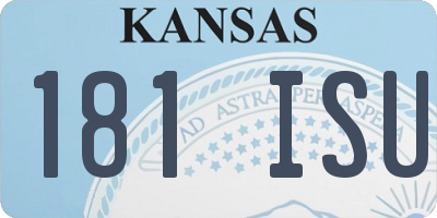 KS license plate 181ISU