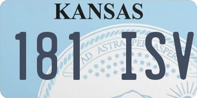 KS license plate 181ISV