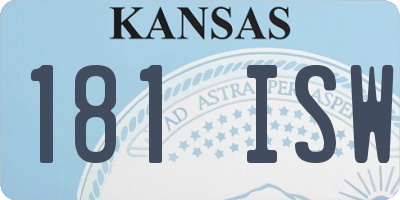 KS license plate 181ISW