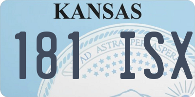 KS license plate 181ISX