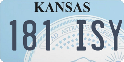 KS license plate 181ISY