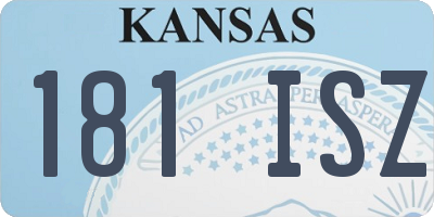 KS license plate 181ISZ
