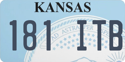 KS license plate 181ITB