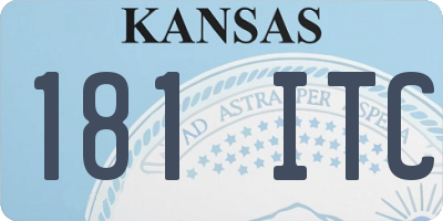 KS license plate 181ITC