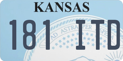 KS license plate 181ITD