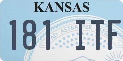 KS license plate 181ITF