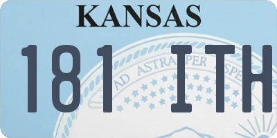 KS license plate 181ITH