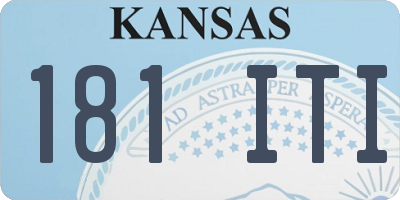 KS license plate 181ITI