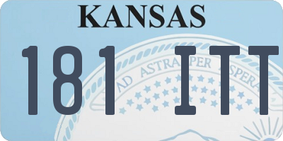 KS license plate 181ITT