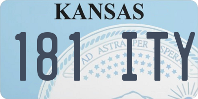 KS license plate 181ITY