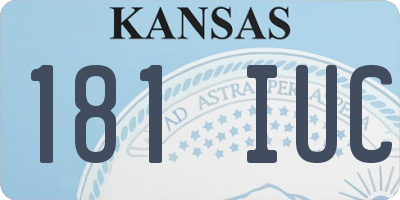 KS license plate 181IUC