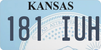 KS license plate 181IUH