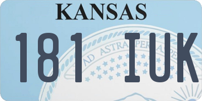 KS license plate 181IUK