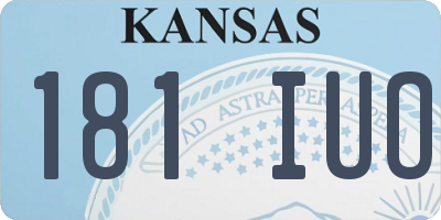 KS license plate 181IUO
