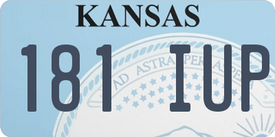 KS license plate 181IUP