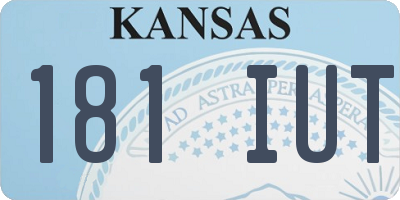 KS license plate 181IUT