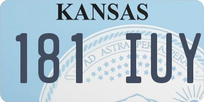 KS license plate 181IUY