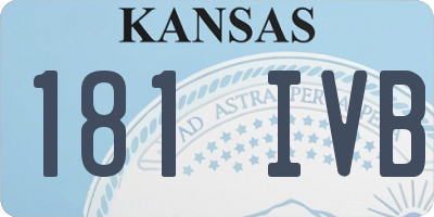 KS license plate 181IVB