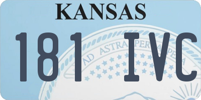 KS license plate 181IVC