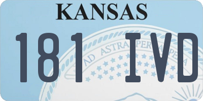 KS license plate 181IVD