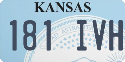 KS license plate 181IVH