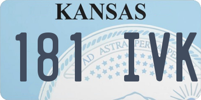 KS license plate 181IVK