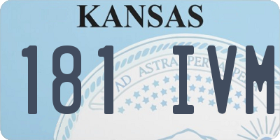 KS license plate 181IVM