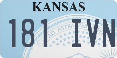 KS license plate 181IVN