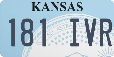 KS license plate 181IVR
