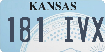 KS license plate 181IVX