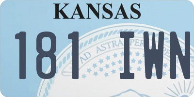 KS license plate 181IWN