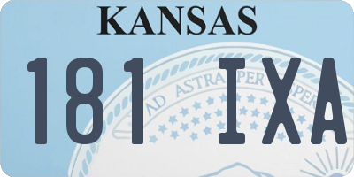 KS license plate 181IXA