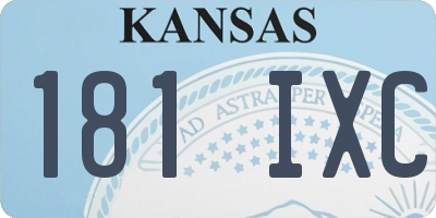KS license plate 181IXC