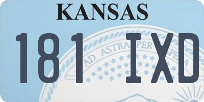 KS license plate 181IXD