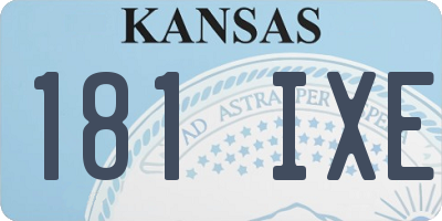 KS license plate 181IXE