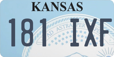 KS license plate 181IXF