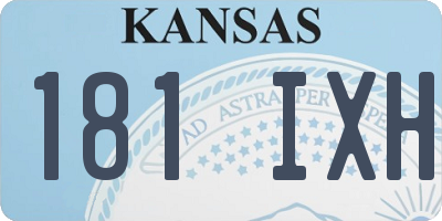 KS license plate 181IXH