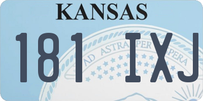KS license plate 181IXJ