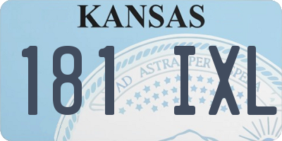 KS license plate 181IXL