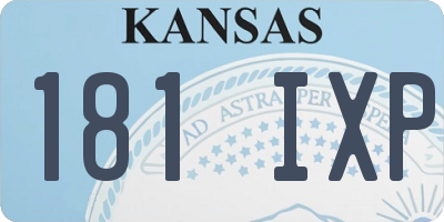 KS license plate 181IXP