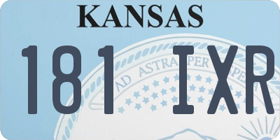 KS license plate 181IXR